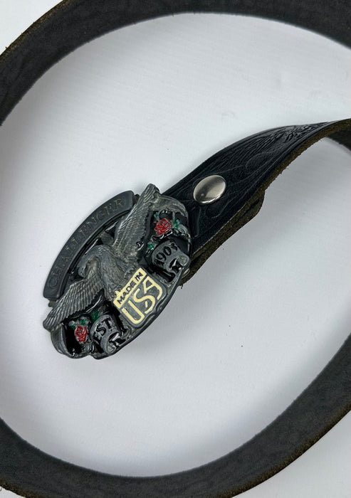 Buckle belt met eagle gesp