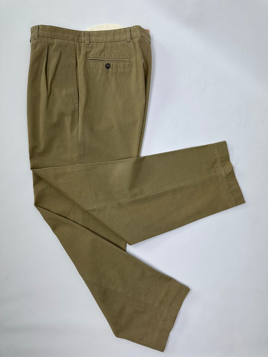 Kaki bandplooi broek