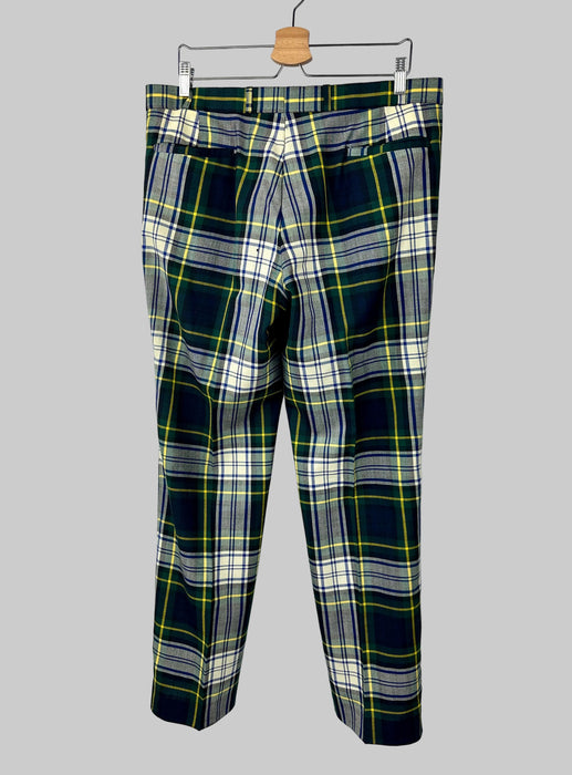 Groene Schotse ruit broek