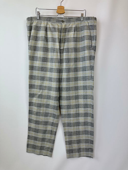 Grijs & geel geruite broek