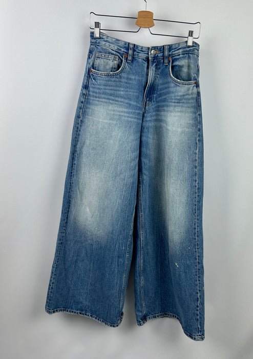 Denim flaired broek
