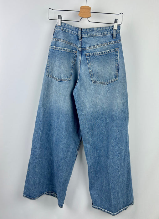 Denim flaired broek