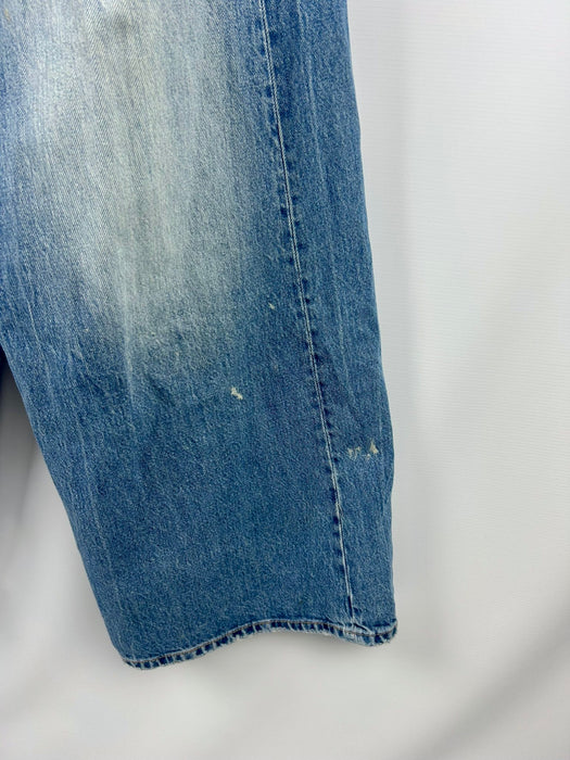 Denim flaired broek