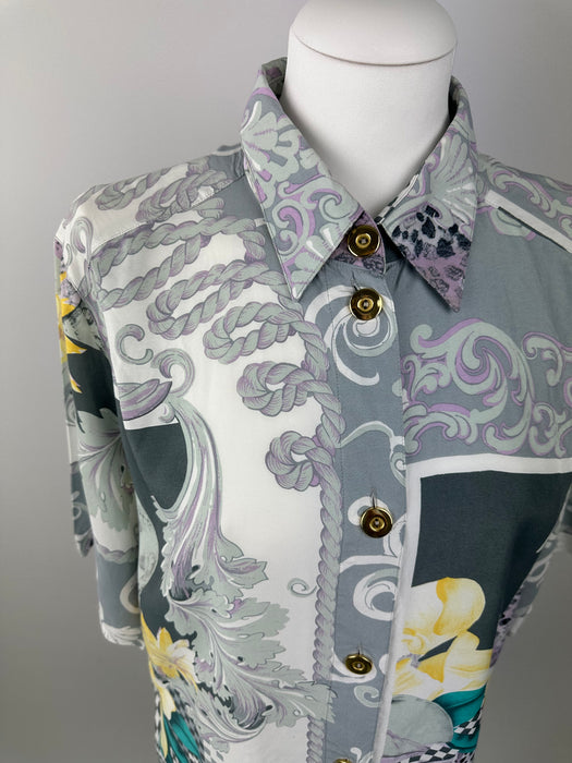 Print blouse korte mouw