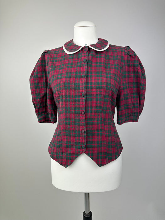Rood geruite blouse