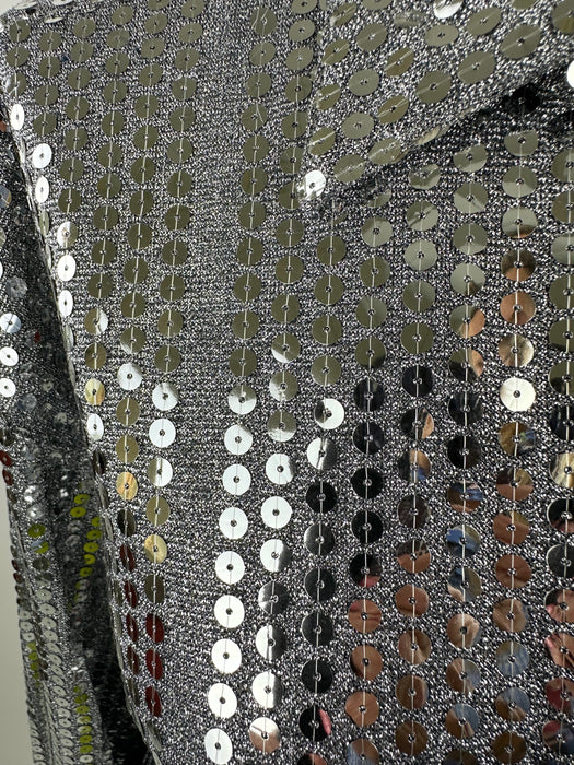 Oversized zilveren blouse met lovertjes