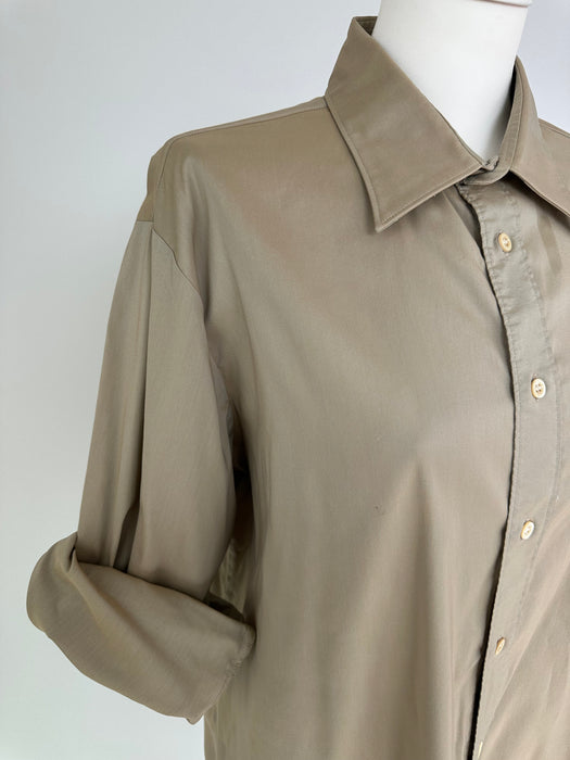 Beige overhemd-blouse van Boss