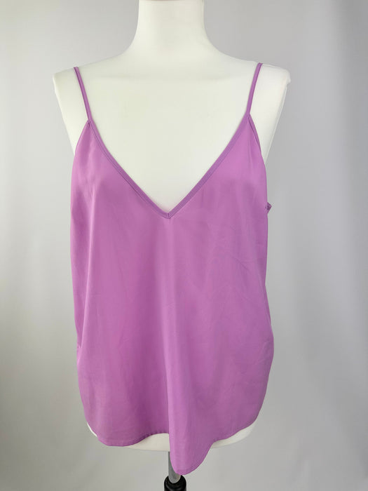 Lila transparante roezel blouse