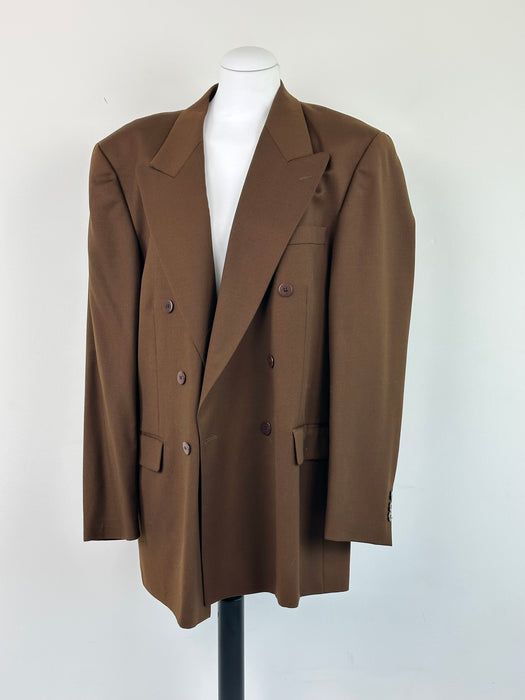Bruine double breasted oversized blazer