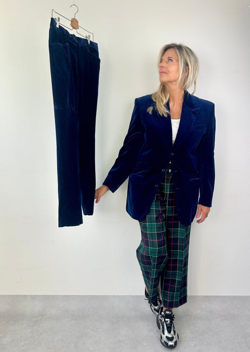 Enkellange schotse ruit broek