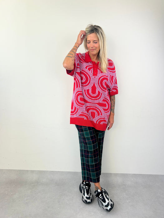 Enkellange schotse ruit broek