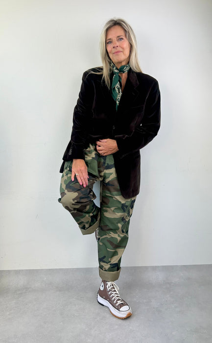 Bruin fluwelen blazer van Armani