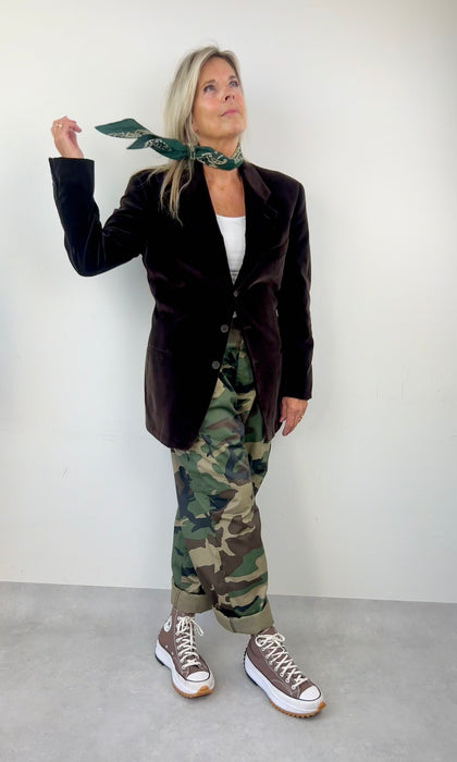 Bruin fluwelen blazer van Armani