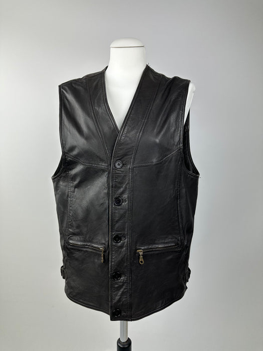 Donker bruin leren gilet