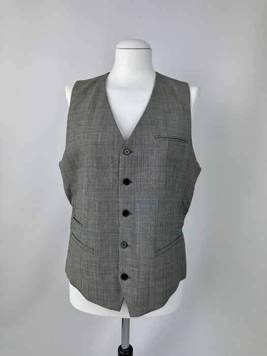 Grijze prince de galles ruit gilet