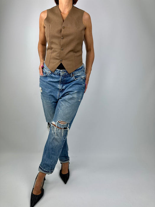 Chocoladebruin gilet