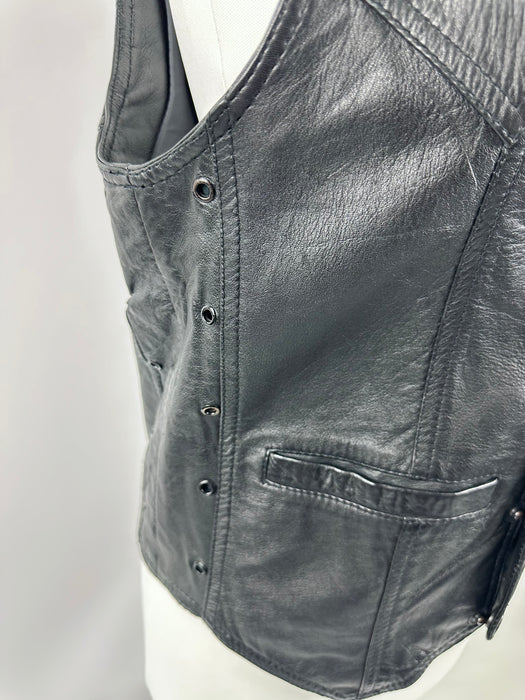 Lederen gilet