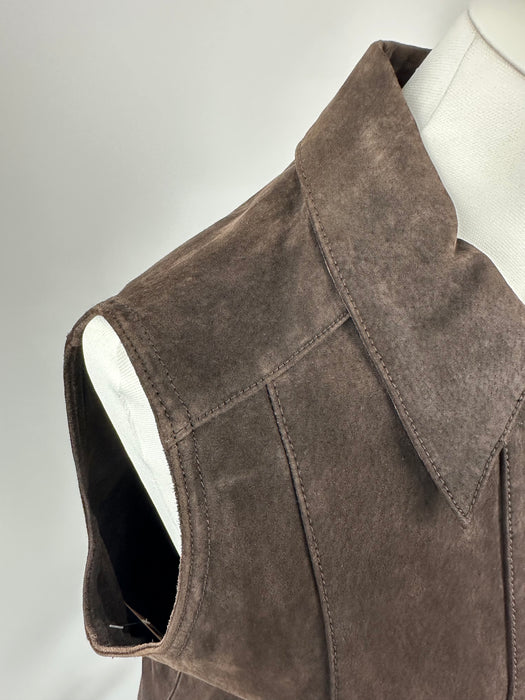 Bruin suede gilet