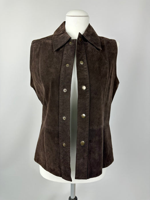Bruin suede gilet