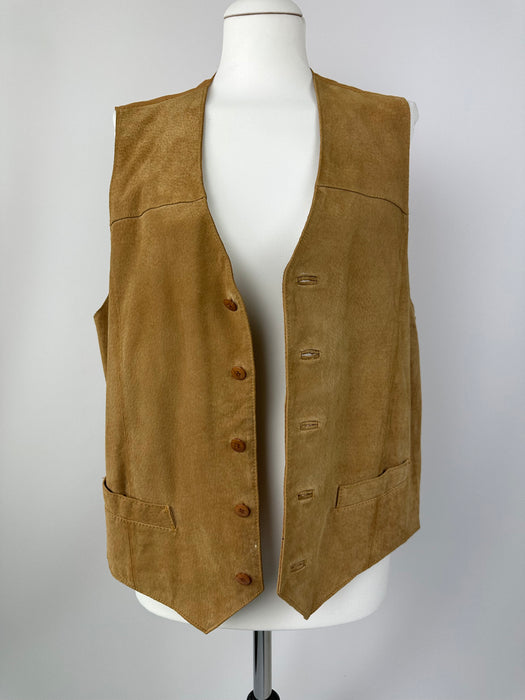 Camelbruin suede gilet