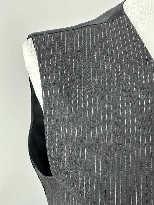 Grijs krijtstreep gilet