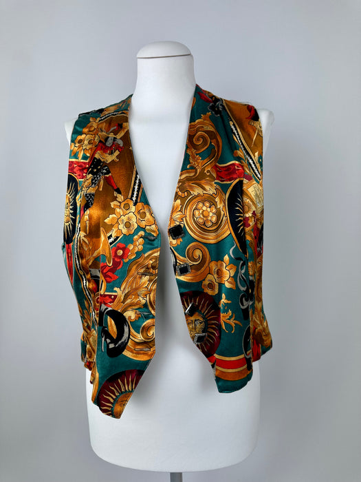 Versace-look print gilet