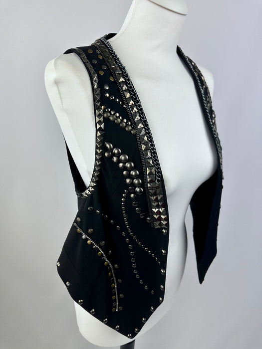 Gilet zwart met studs