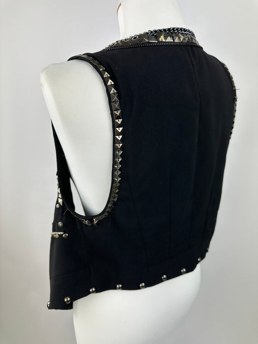 Gilet zwart met studs