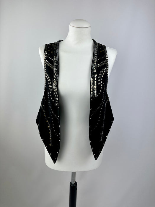 Gilet zwart met studs