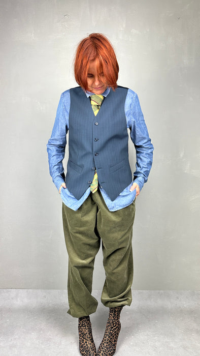 Groene babyrib broek