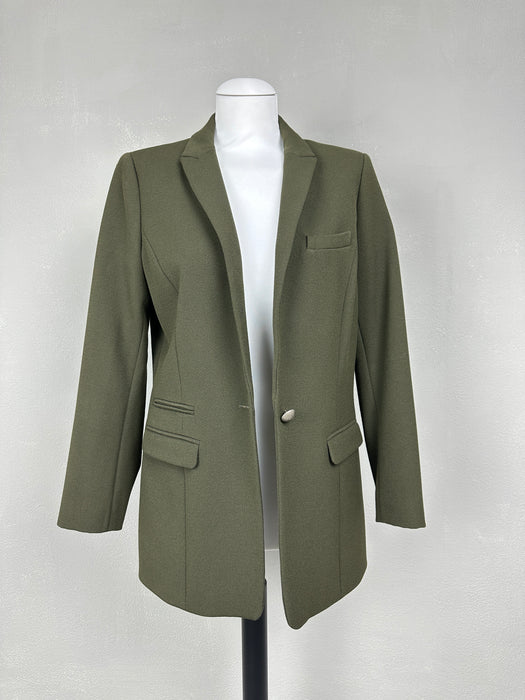 Donker olijfgroen getailleerd jasje