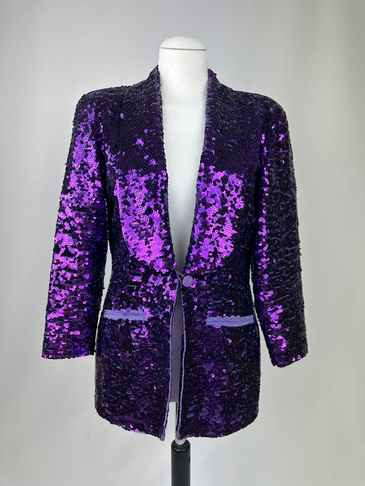 Paarse paillette  blazer