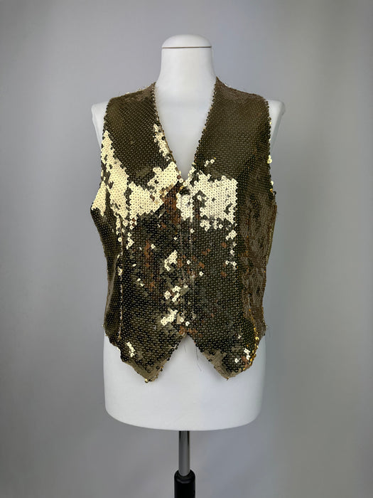 Gouden pailletten gilet