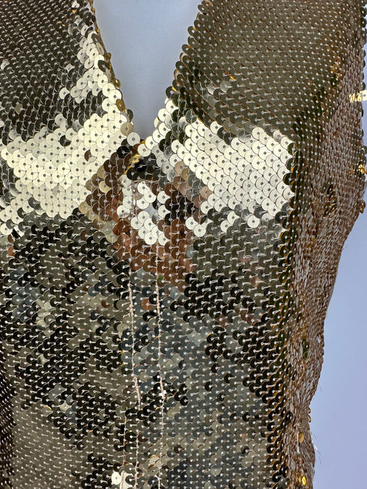 Gouden pailletten gilet
