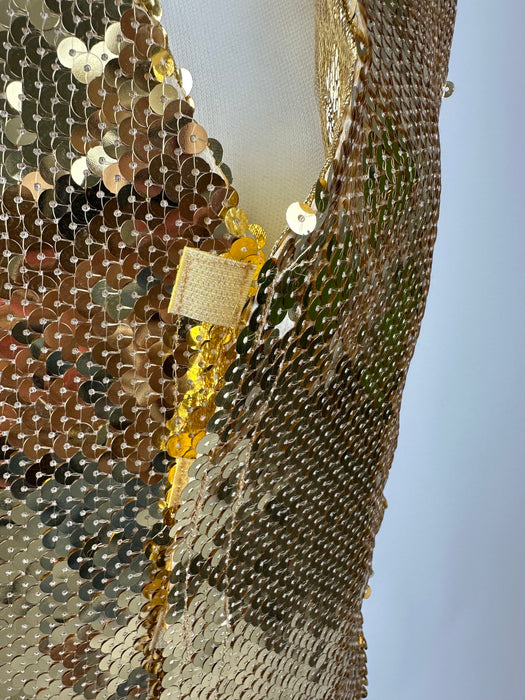 Gouden pailletten gilet
