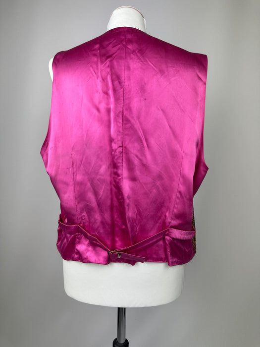 Roze / fuchsia pailetten gilet