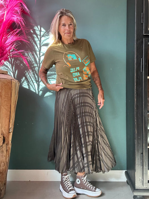 MTV T-shirt olijf kleur