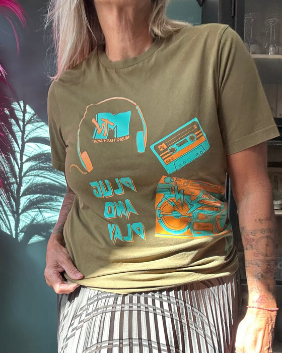 MTV T-shirt olijf kleur