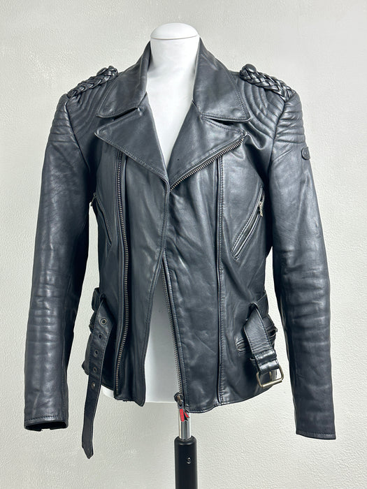 Leren biker jack