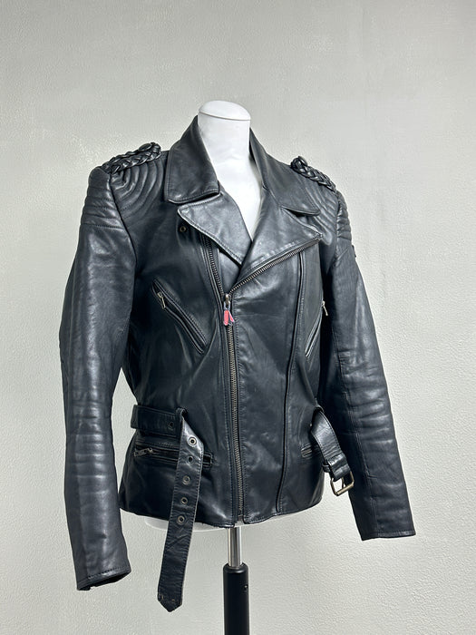 Leren biker jack