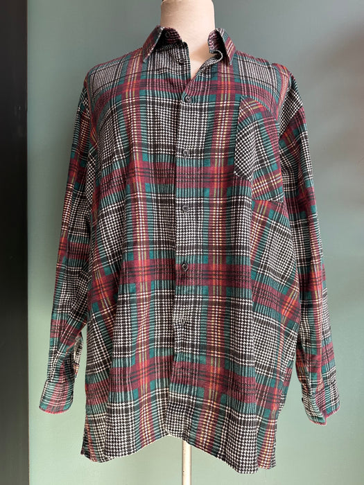Oversized geruite blouse