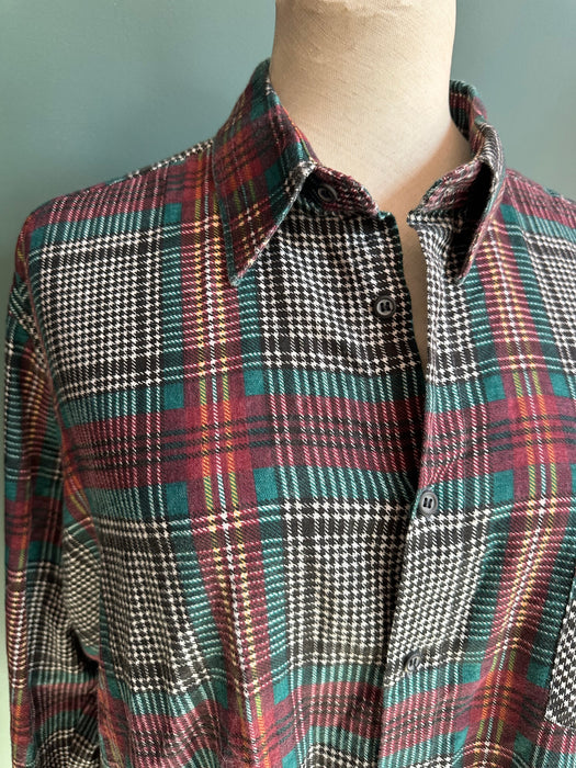 Oversized geruite blouse