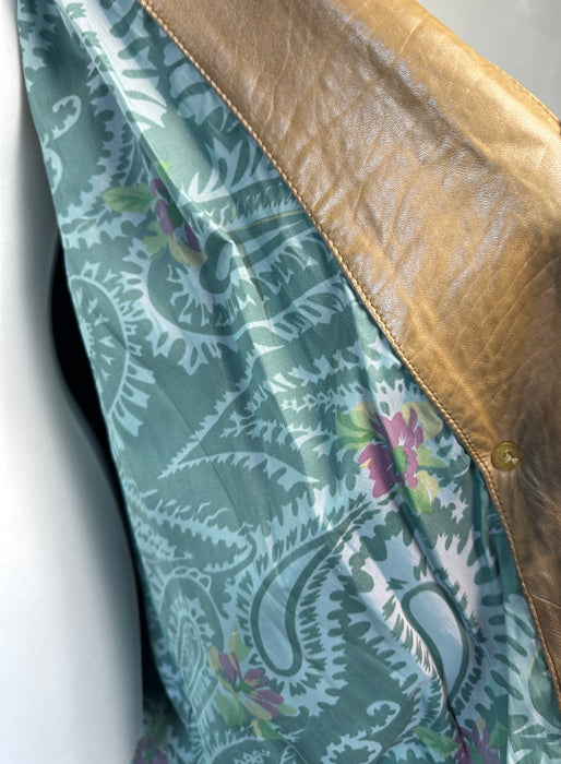 Camel kleurige leren jas