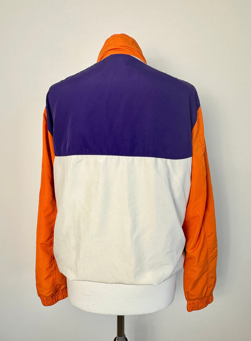 Sporty jack in paars oranje wit