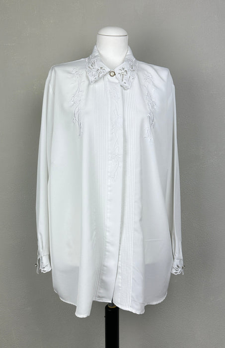 Witte oversized damesblouse