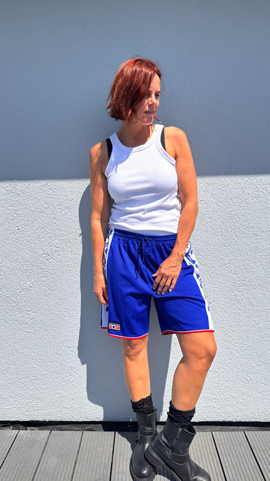 Converse sporty short blauw