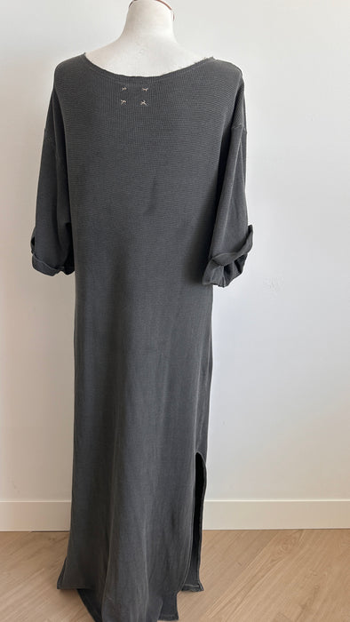 Lange grijze tricot jurk van Free People