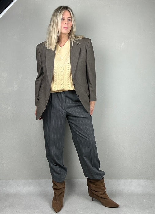 Grijze krijtstreep pantalon