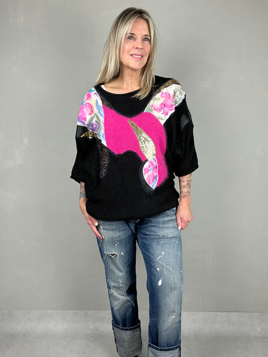 80's trui met driekwart mouwen