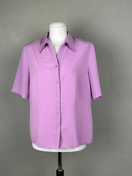 Lila blousje met korte mouwen